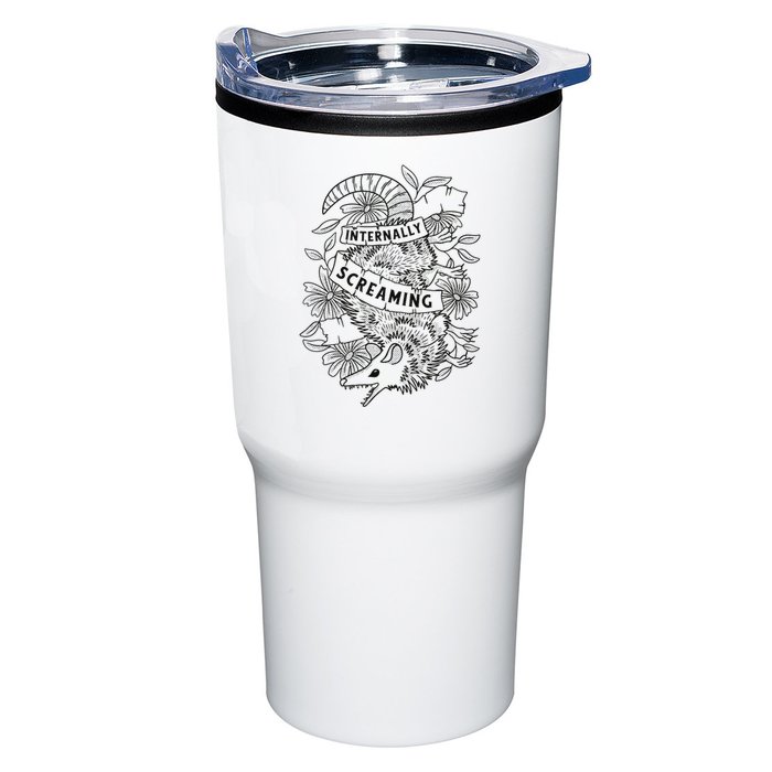 Internally Screaming Weird Sarcastic Funny Opossum Possum Tumbler