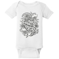 Internally Screaming Weird Sarcastic Funny Opossum Possum Baby Bodysuit