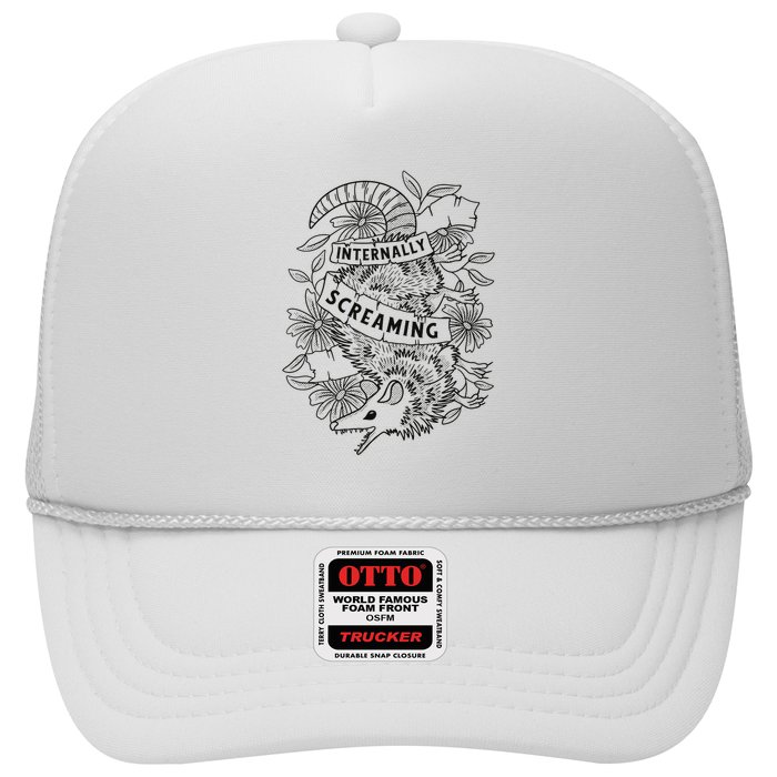 Internally Screaming Weird Sarcastic Funny Opossum Possum Trucker Hat