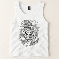Internally Screaming Weird Sarcastic Funny Opossum Possum Tank Top
