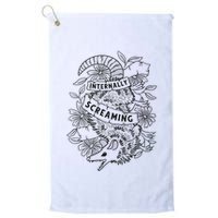Internally Screaming Weird Sarcastic Funny Opossum Possum Golf Towel