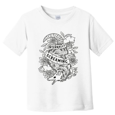Internally Screaming Weird Sarcastic Funny Opossum Possum Toddler T-Shirt