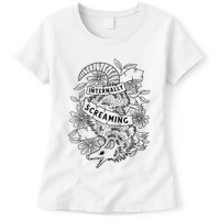 Internally Screaming Weird Sarcastic Funny Opossum Possum Womens T-Shirt