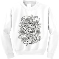 Internally Screaming Weird Sarcastic Funny Opossum Possum Kids Sweatshirt