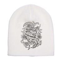 Internally Screaming Weird Sarcastic Funny Opossum Possum Short Acrylic Beanie