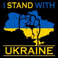 I Stand With Ukraine Map Stripe Pom Pom Beanie