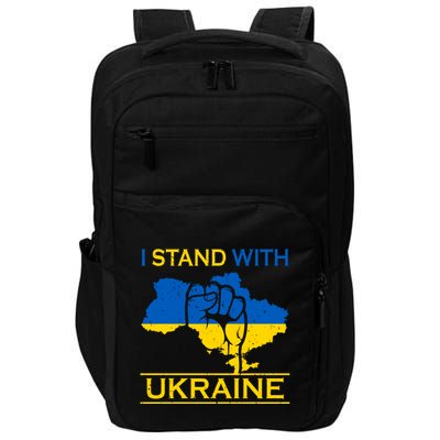 I Stand With Ukraine Map Impact Tech Backpack