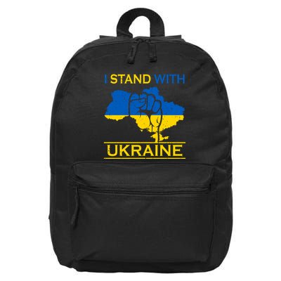 I Stand With Ukraine Map 16 in Basic Backpack