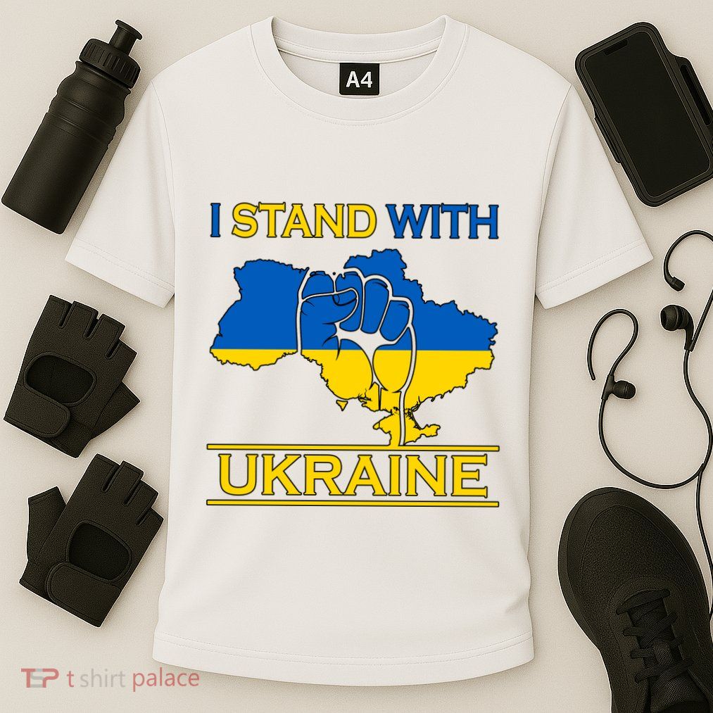 I Stand With Ukraine Map Performance Shirt