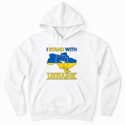 I Stand With Ukraine Map Hoodie