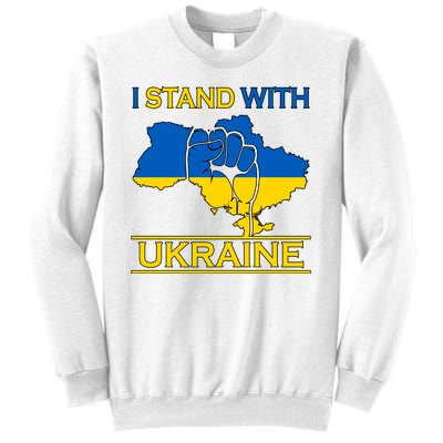 I Stand With Ukraine Map Sweatshirt