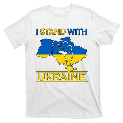 I Stand With Ukraine Map T-Shirt