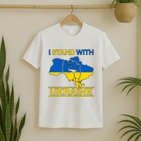 I Stand With Ukraine Map T-Shirt