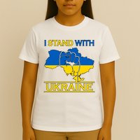 I Stand With Ukraine Map T-Shirt
