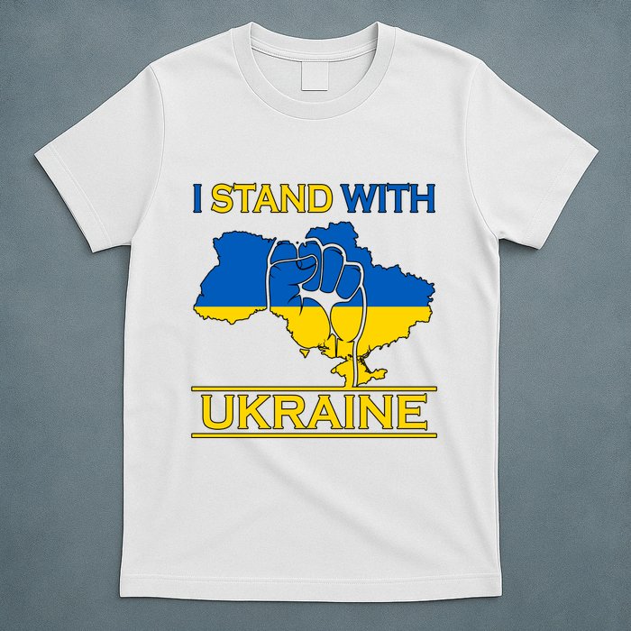 I Stand With Ukraine Map T-Shirt