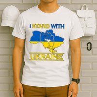 I Stand With Ukraine Map T-Shirt
