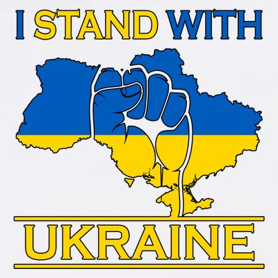 I Stand With Ukraine Map T-Shirt