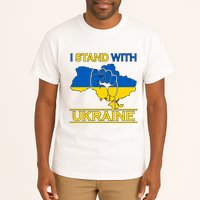 I Stand With Ukraine Map Tall T-Shirt