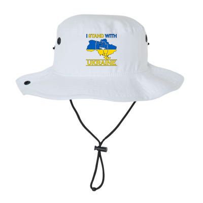 I Stand With Ukraine Map Bucket Hat