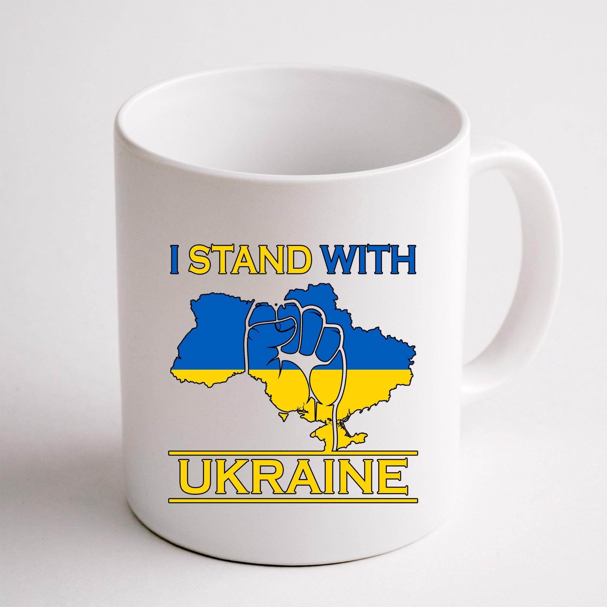 I Stand With Ukraine Map Mug