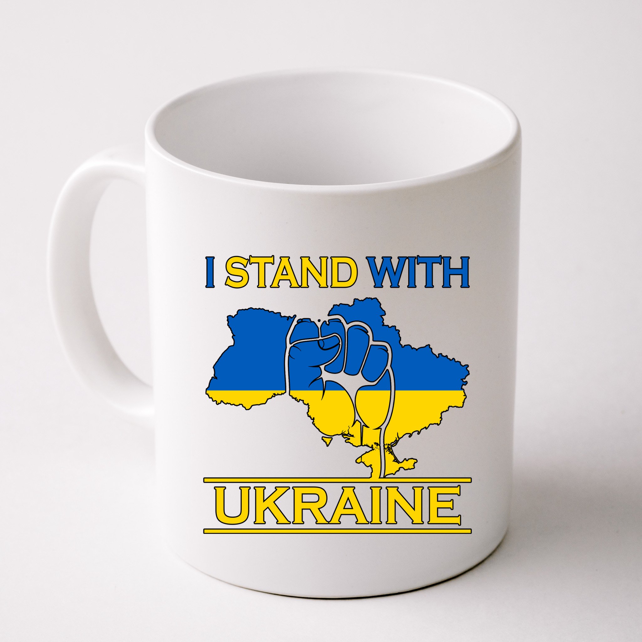 I Stand With Ukraine Map Mug
