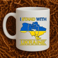 I Stand With Ukraine Map Mug
