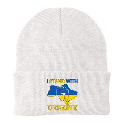 I Stand With Ukraine Map Beanie