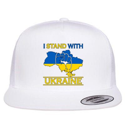 I Stand With Ukraine Map Flatbill Hat