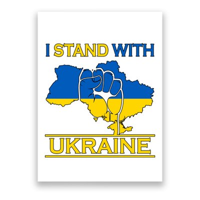 I Stand With Ukraine Map Poster