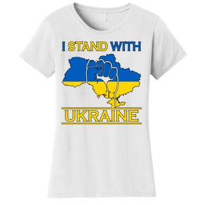 I Stand With Ukraine Map Women's T-Shirt