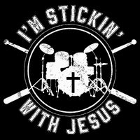 IM Stickin With Jesus Christian Drummer Drum Sticks 16 in Basic Backpack