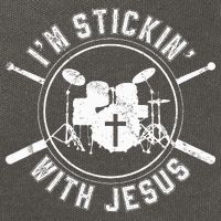 IM Stickin With Jesus Christian Drummer Drum Sticks Cotton Canvas Backpack