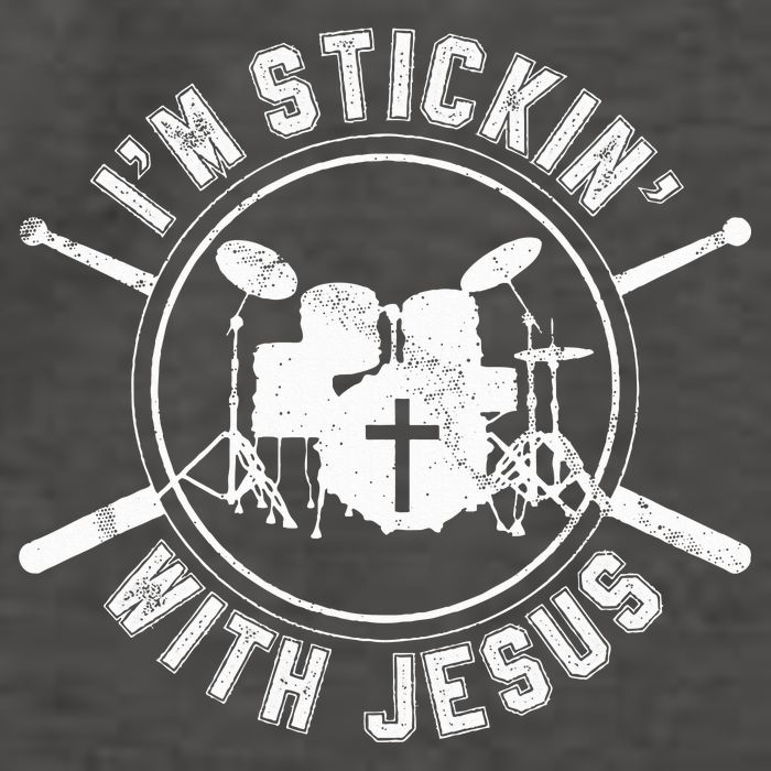 IM Stickin With Jesus Christian Drummer Drum Sticks Vector Backpack