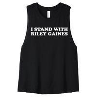 I Stand With Riley Gaines Women's Racerback Cropped Tank