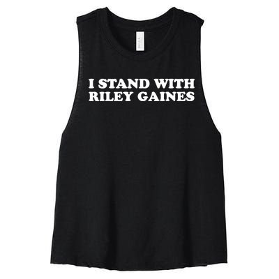 I Stand With Riley Gaines Women's Racerback Cropped Tank