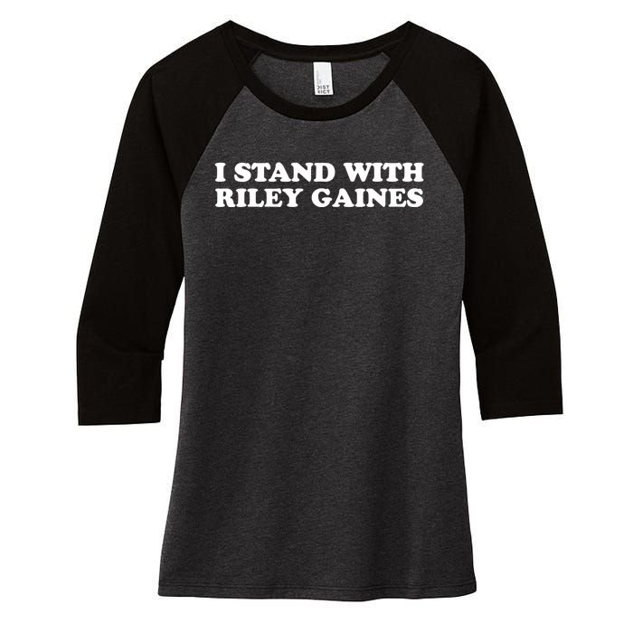 I Stand With Riley Gaines Women's Tri-Blend 3/4-Sleeve Raglan Shirt