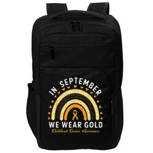 In September We Wear Gold Childhood Cancer Awareness Impact Tech Backpack