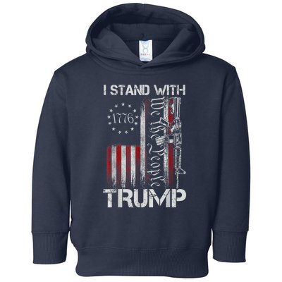 I Stand With Trump Pro Trump Supporter Free Trump Toddler Hoodie