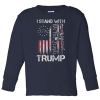 I Stand With Trump Pro Trump Supporter Free Trump Toddler Long Sleeve Shirt