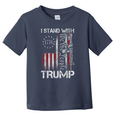 I Stand With Trump Pro Trump Supporter Free Trump Toddler T-Shirt