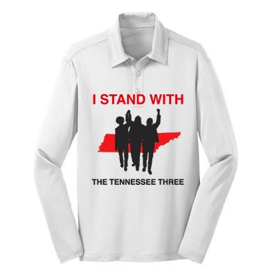 I STAND WITH THE TENNESSEE THREE Silk Touch Performance Long Sleeve Polo