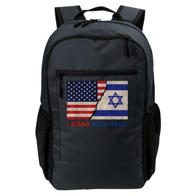 I Stand With Israel Patriotic Usa And Israel Flag Daily Commute Backpack