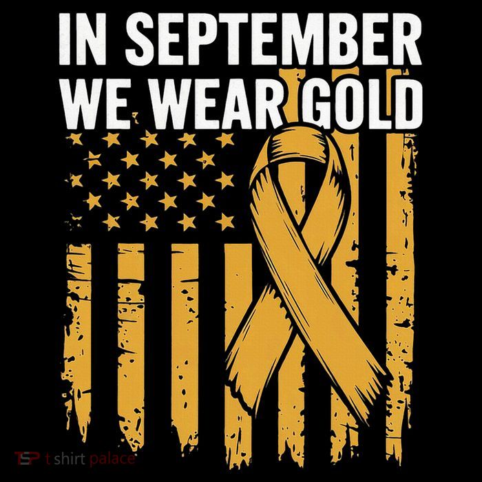 In September We Wear Gold Childhood Cancer Awareness Tall T-Shirt