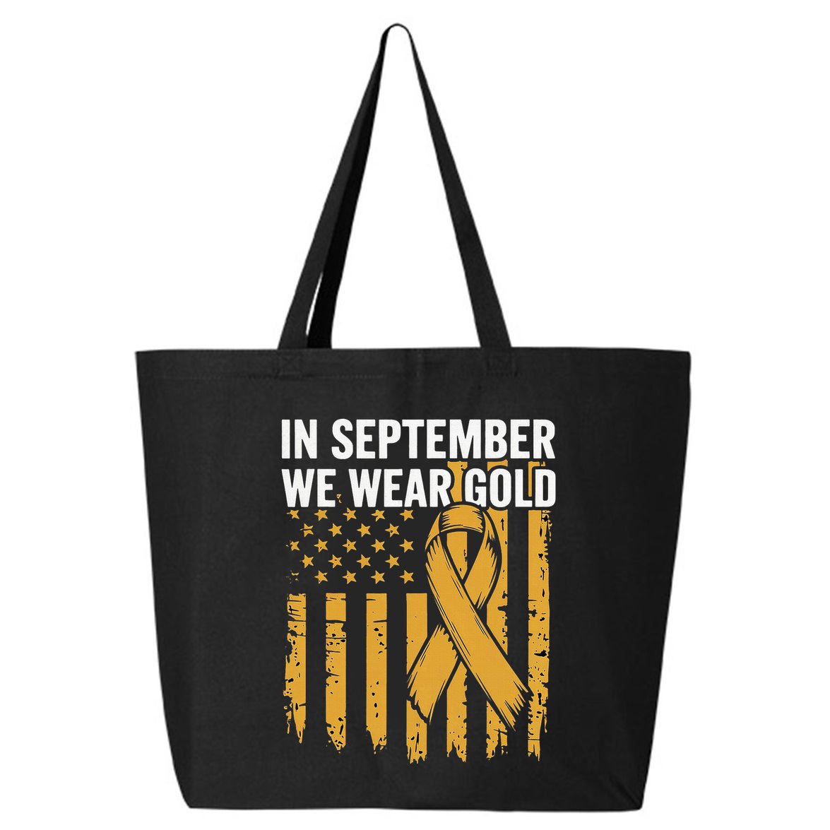 In September We Wear Gold Childhood Cancer Awareness 25L Jumbo Tote