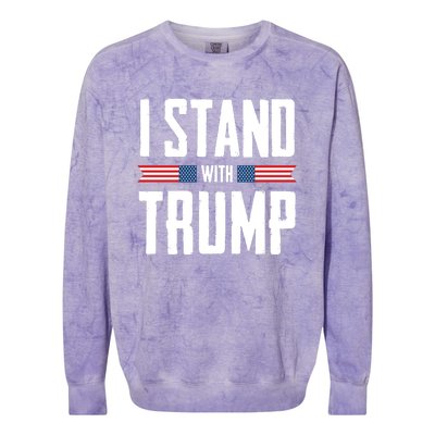 I Stand With Trump 2024 Colorblast Crewneck Sweatshirt