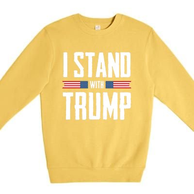 I Stand With Trump 2024 Premium Crewneck Sweatshirt