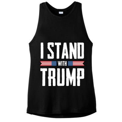 I Stand With Trump 2024 Ladies PosiCharge Tri-Blend Wicking Tank