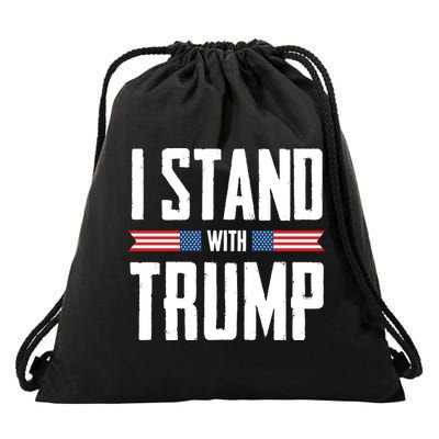 I Stand With Trump 2024 Drawstring Bag