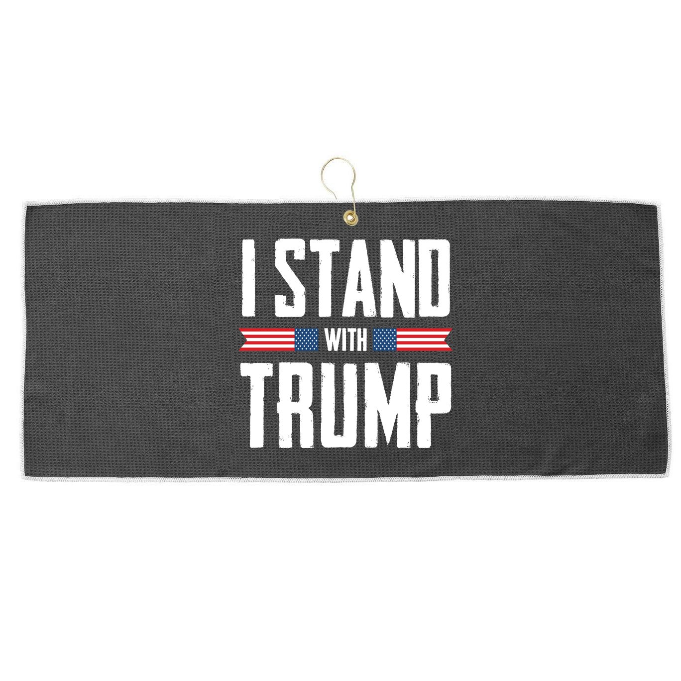 I Stand With Trump 2024 Large Microfiber Waffle Golf Towel