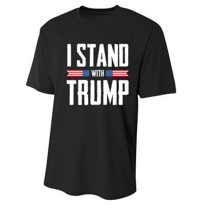 I Stand With Trump 2024 Performance Sprint T-Shirt